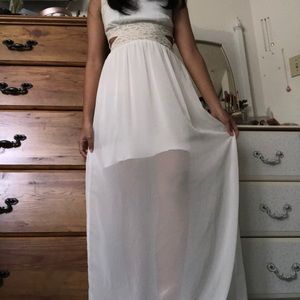 Ethereal White High Low Dress